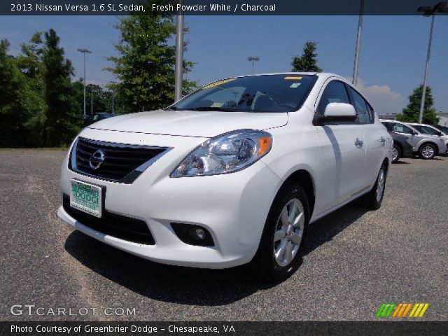 2013 Nissan Versa 1.6 SL Sedan in Fresh Powder White