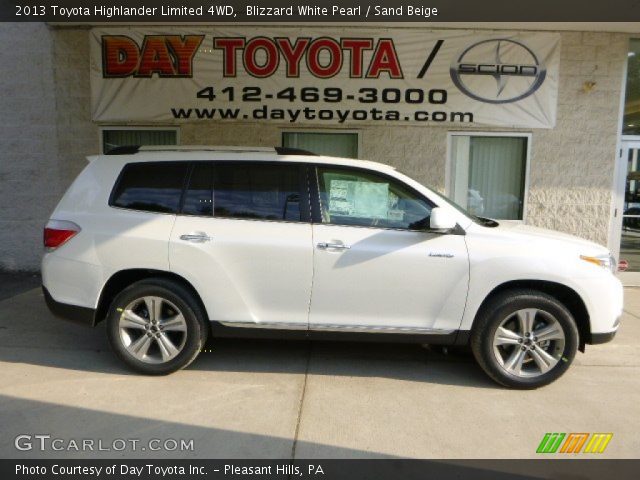 2013 Toyota Highlander Limited 4WD in Blizzard White Pearl