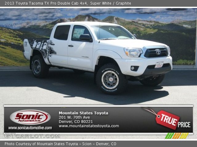 2013 Toyota Tacoma TX Pro Double Cab 4x4 in Super White