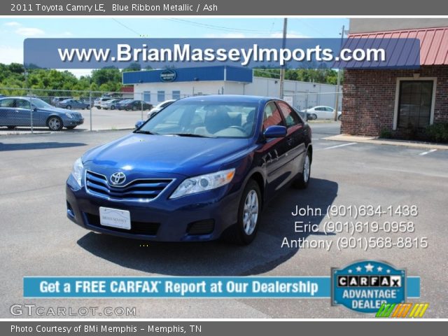2011 Toyota Camry LE in Blue Ribbon Metallic