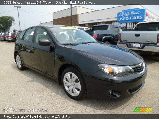 2008 Subaru Impreza 2.5i Wagon in Obsidian Black Pearl