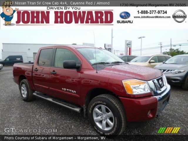 2013 Nissan Titan SV Crew Cab 4x4 in Cayenne Red