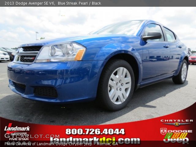 2013 Dodge Avenger SE V6 in Blue Streak Pearl