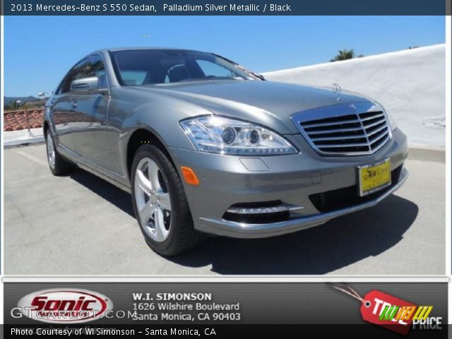 2013 Mercedes-Benz S 550 Sedan in Palladium Silver Metallic