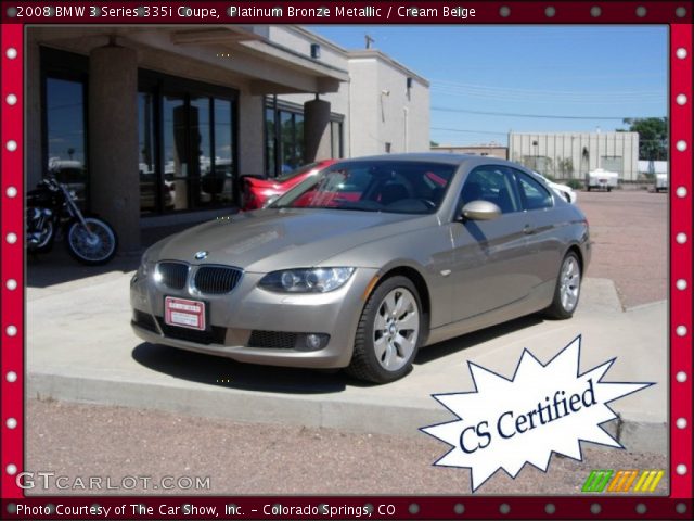2008 BMW 3 Series 335i Coupe in Platinum Bronze Metallic