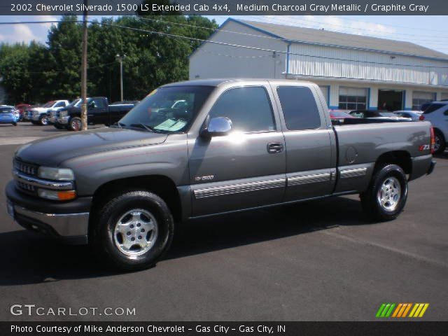 2002 Chevrolet Silverado 1500 LS Extended Cab 4x4 in Medium Charcoal Gray Metallic