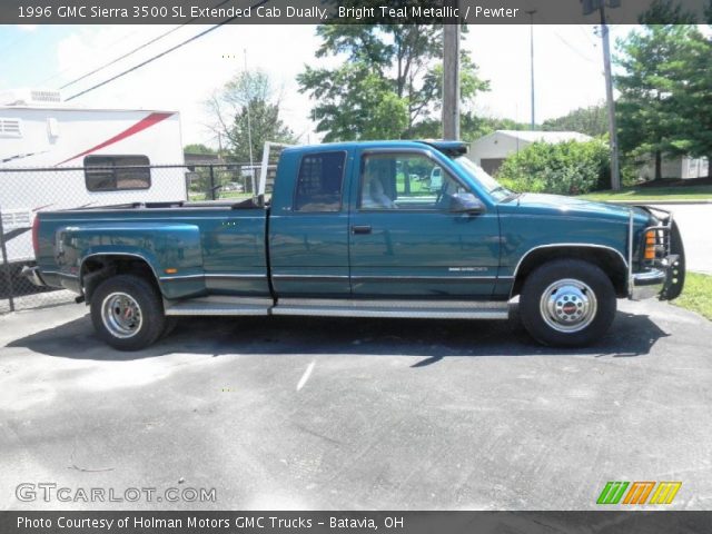 1996 GMC Sierra 3500 SL Extended Cab Dually in Bright Teal Metallic