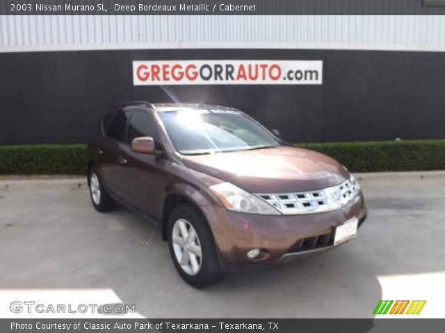 2003 Nissan Murano SL in Deep Bordeaux Metallic