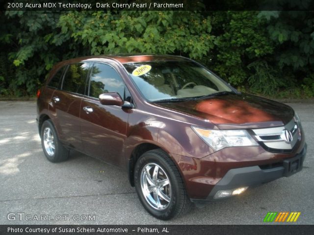2008 Acura MDX Technology in Dark Cherry Pearl