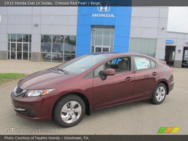 2013 Honda Civic LX Sedan in Crimson Red Pearl