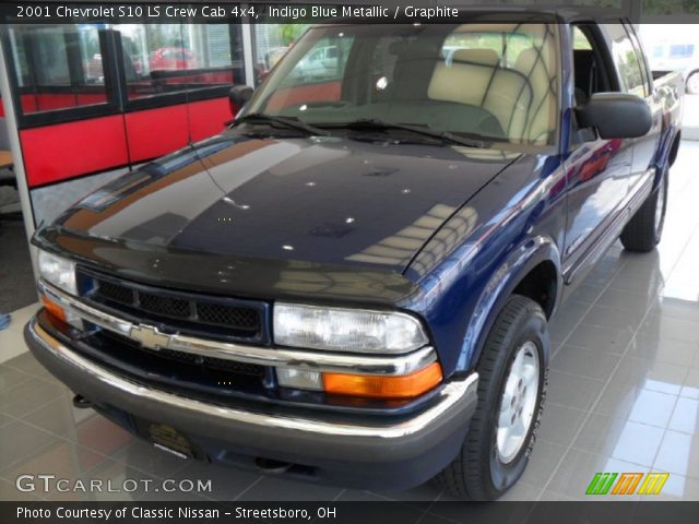 2001 Chevrolet S10 LS Crew Cab 4x4 in Indigo Blue Metallic