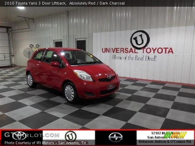 2010 Toyota Yaris 3 Door Liftback in Absolutely Red