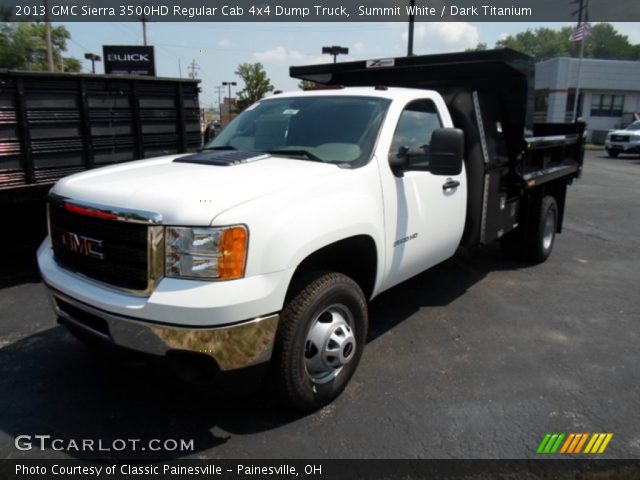 2013 GMC Sierra 3500HD Regular Cab 4x4 Dump Truck in Summit White