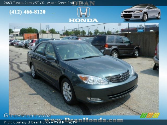 2003 Toyota Camry SE V6 in Aspen Green Pearl