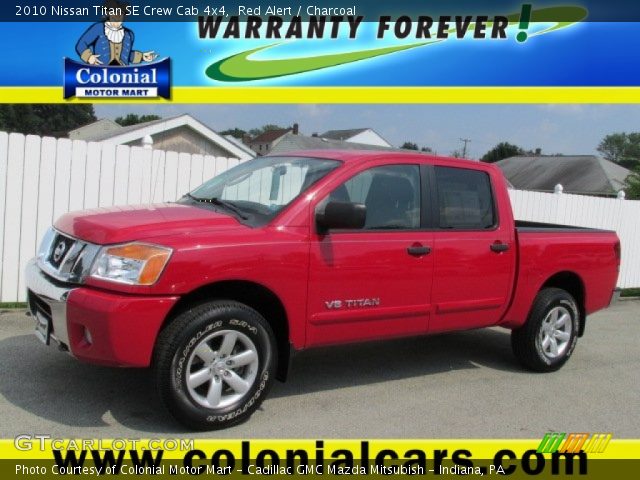 2010 Nissan Titan SE Crew Cab 4x4 in Red Alert