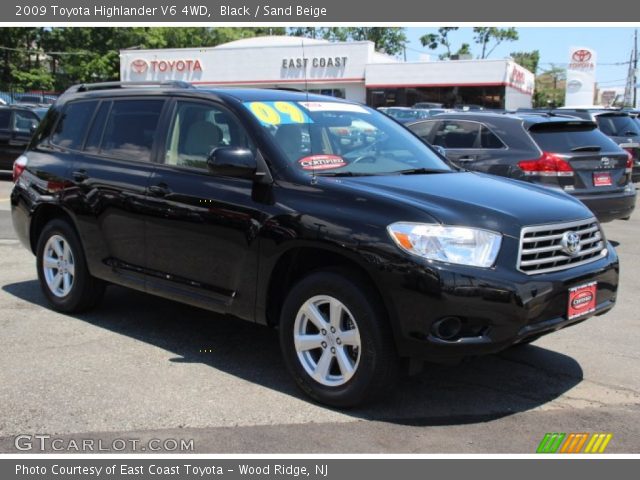 2009 Toyota Highlander V6 4WD in Black