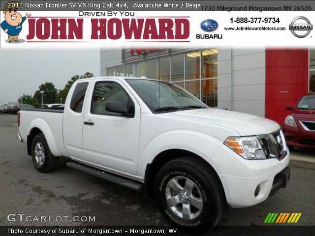 2012 Nissan Frontier SV V6 King Cab 4x4 in Avalanche White