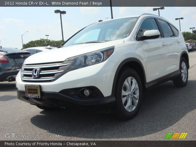 2012 Honda CR-V EX-L in White Diamond Pearl