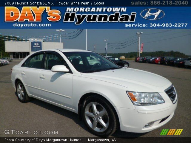 2009 Hyundai Sonata SE V6 in Powder White Pearl