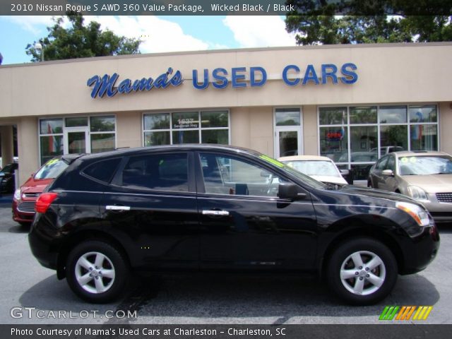 2010 Nissan Rogue S AWD 360 Value Package in Wicked Black
