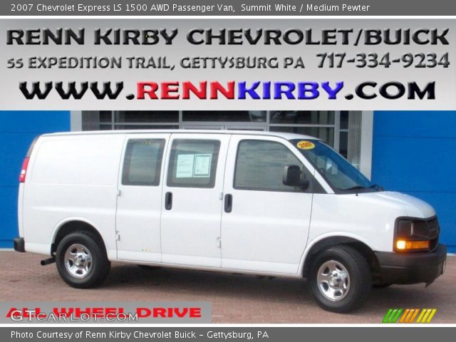 2007 Chevrolet Express LS 1500 AWD Passenger Van in Summit White