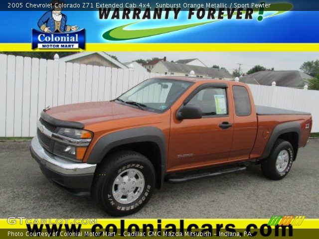 2005 Chevrolet Colorado Z71 Extended Cab 4x4 in Sunburst Orange Metallic