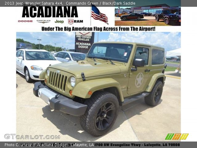 2013 Jeep Wrangler Sahara 4x4 in Commando Green