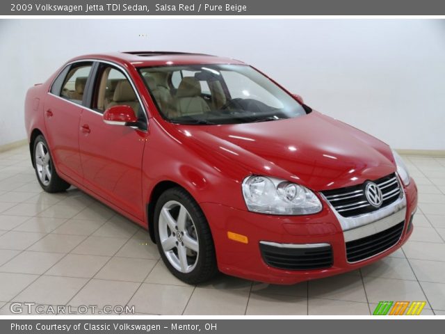 2009 Volkswagen Jetta TDI Sedan in Salsa Red