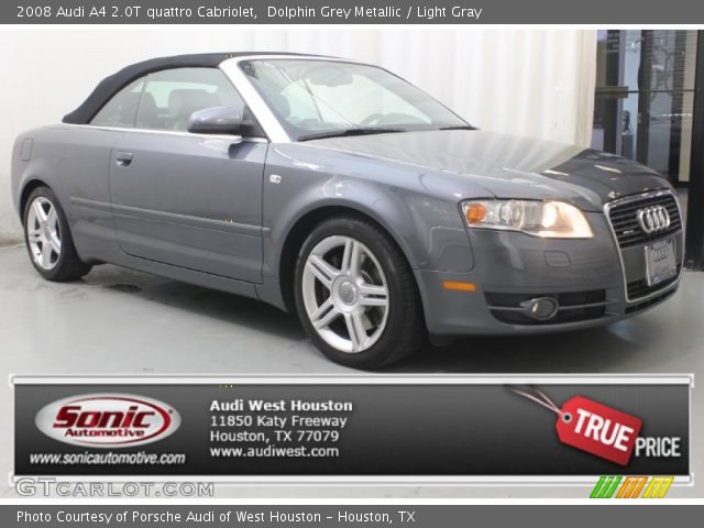 2008 Audi A4 2.0T quattro Cabriolet in Dolphin Grey Metallic