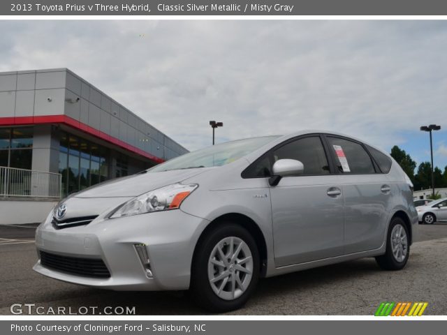 2013 Toyota Prius v Three Hybrid in Classic Silver Metallic