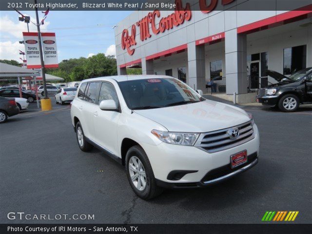2012 Toyota Highlander  in Blizzard White Pearl