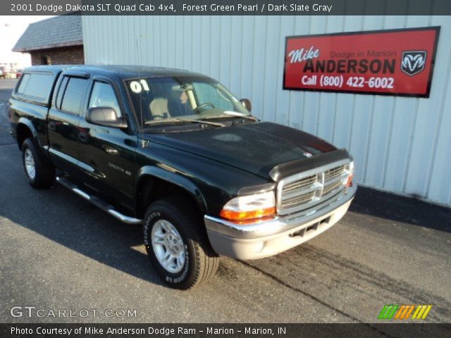 2001 Dodge Dakota SLT Quad Cab 4x4 in Forest Green Pearl