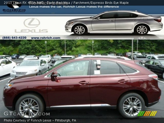 2013 Lexus RX 450h AWD in Claret Red Mica