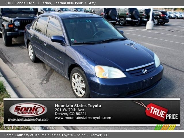 2003 Honda Civic EX Sedan in Eternal Blue Pearl