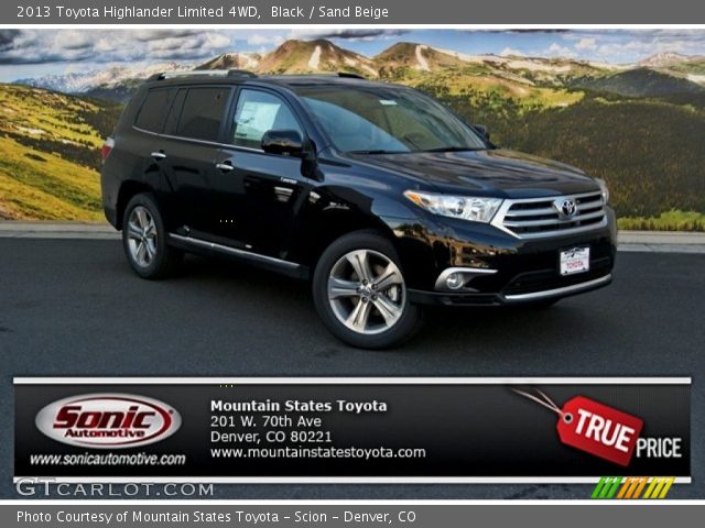 2013 Toyota Highlander Limited 4WD in Black