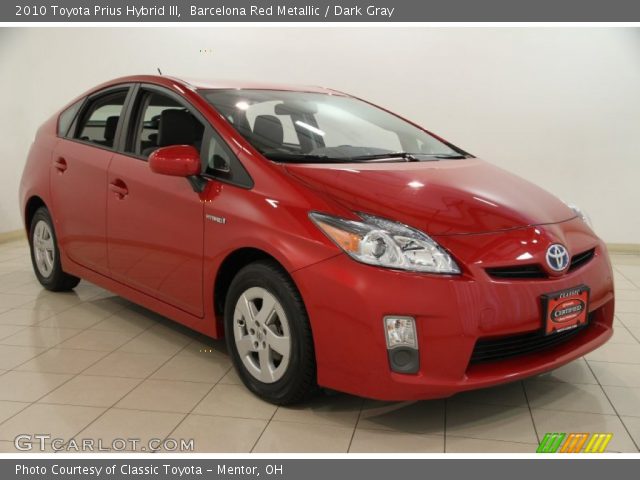 2010 Toyota Prius Hybrid III in Barcelona Red Metallic