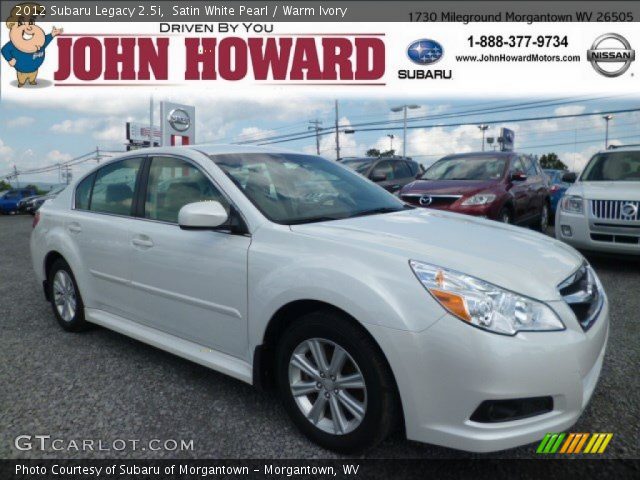 2012 Subaru Legacy 2.5i in Satin White Pearl