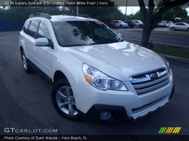 2014 Subaru Outback 2.5i Limited in Satin White Pearl