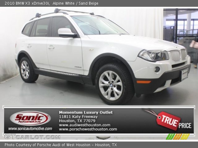 2010 BMW X3 xDrive30i in Alpine White