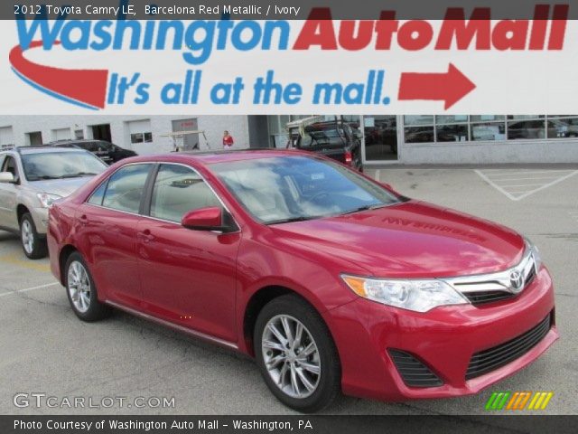 2012 Toyota Camry LE in Barcelona Red Metallic