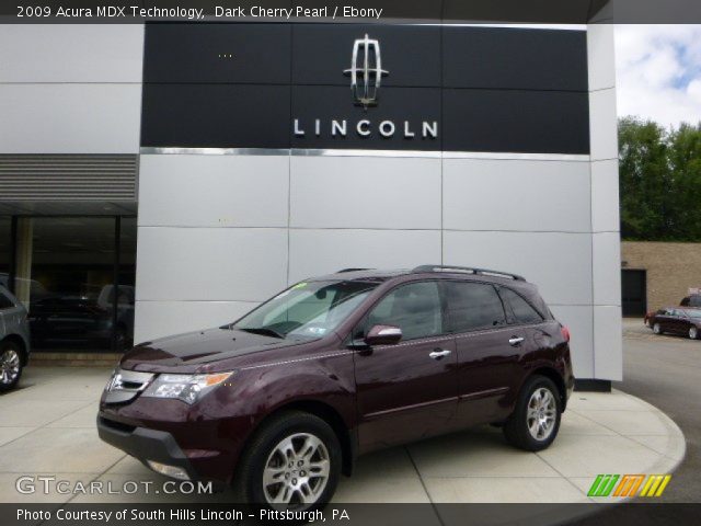 2009 Acura MDX Technology in Dark Cherry Pearl