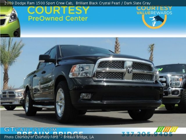 2009 Dodge Ram 1500 Sport Crew Cab in Brilliant Black Crystal Pearl