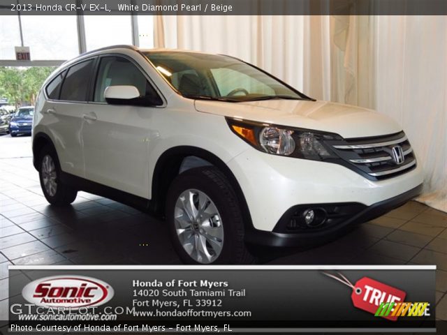 2013 Honda CR-V EX-L in White Diamond Pearl