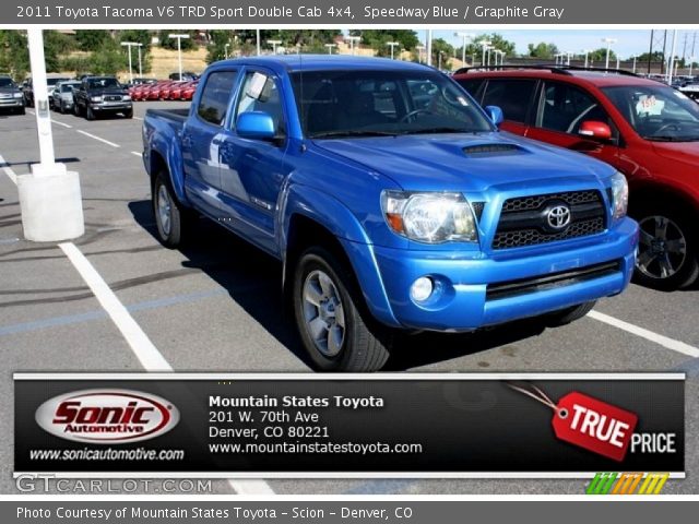 2011 Toyota Tacoma V6 TRD Sport Double Cab 4x4 in Speedway Blue