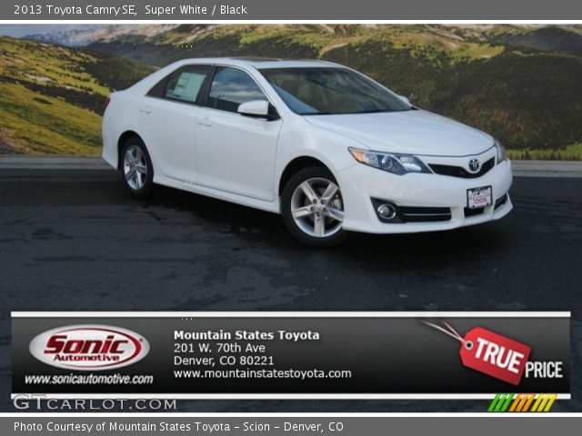 2013 Toyota Camry SE in Super White
