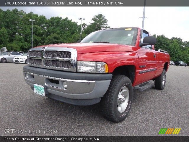 2000 Dodge Ram 1500 ST Regular Cab 4x4 in Flame Red