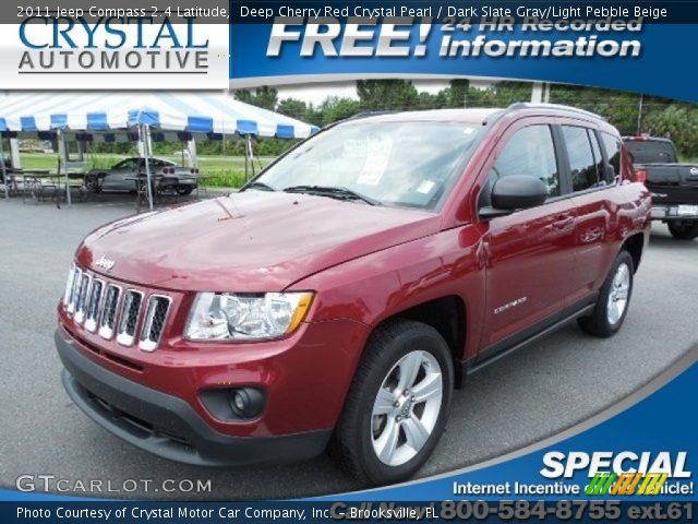 2011 Jeep Compass 2.4 Latitude in Deep Cherry Red Crystal Pearl