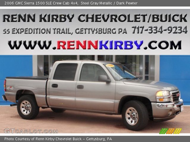 2006 GMC Sierra 1500 SLE Crew Cab 4x4 in Steel Gray Metallic