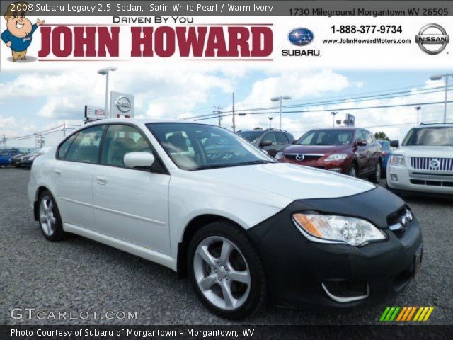 2008 Subaru Legacy 2.5i Sedan in Satin White Pearl