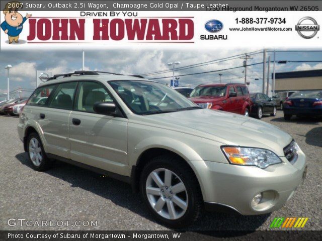 2007 Subaru Outback 2.5i Wagon in Champagne Gold Opal